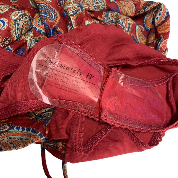 FREE PEOPLE Red Vintage Combo Sundown Bodysuit - NWT - Picture 10 of 16